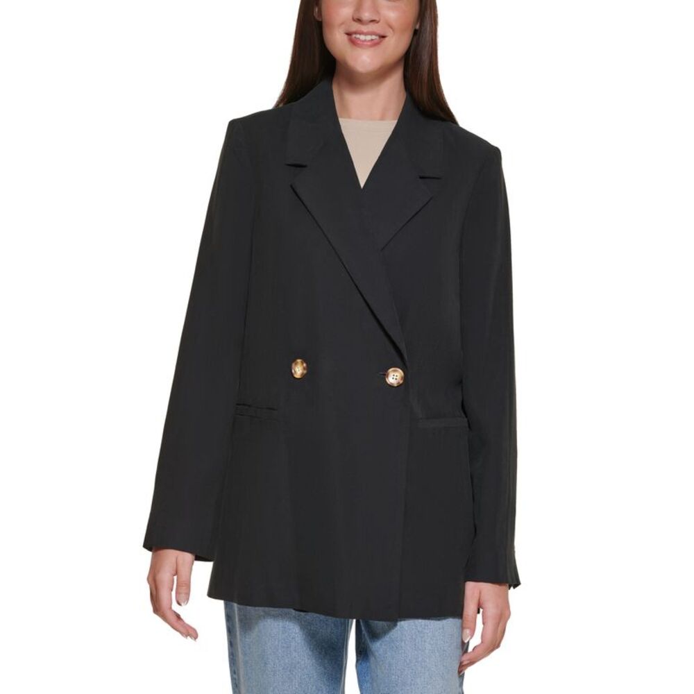 DKNY Jeans Womens Double Breasted Jacket